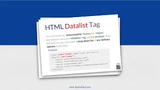 Tip#1 HTML Datalist Tag