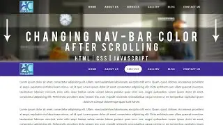 Changing Navbar Color After Scrolling | HTML5, CSS3 & JavaScript