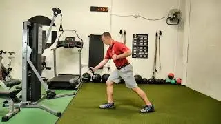 Row - Single Arm Cable Split Stance Ipsilateral w Thoracic Rotation