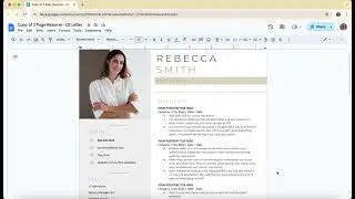 Google Docs Resume Template/CV Template - 2. Layout, spacing, and duplicating