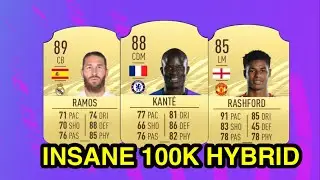 INSANE 100K HYBRID SQUAD BUILDER IN FIFA 21 FT (RAMOS, KANTE & RASHFORD)
