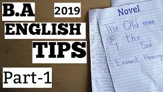 BA English Paper Preparation | Novel | Part 1 | University of Sargodha