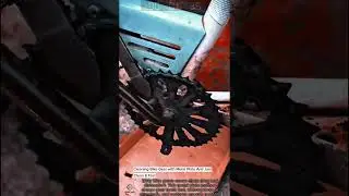 Cleaning Bike Gear with Metal Plate Anti Jam Clean & Fast
