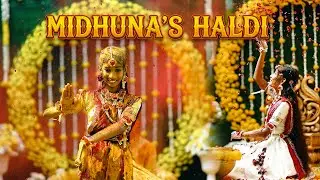 MIDHUNA HALF SAREE HALDI FUNCTION.