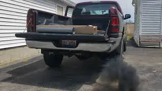MBRP muffler vs. straight pipe 24v 5.9 cummins