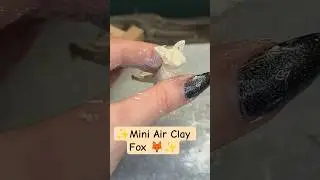 Sculpting a Little Fox 🦊 Mini Clay Art #shorts