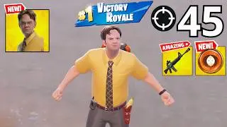 45 Elimination DWIGHT Gameplay Wins Zero Build (NEW FORTNITE CHAPTER 7 SEASON 1)