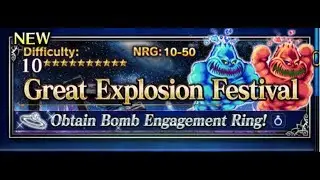 [FFBE] Great Explosion Festival (Bomb Family Trial) in 3 Turns! Featuring Cloud! All Missions!