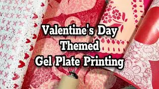 Valentine's Day Gel Plate Printing Session