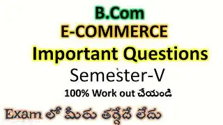 E commerce important questions #ecommerceimportantquestions #ecommerceeducare BCom Sem5