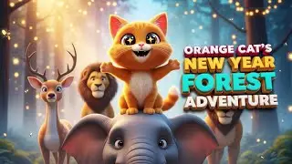 Orange Cat Celebrates New Year With Forest Animals 🐘🦌🦁 | 3D Animation