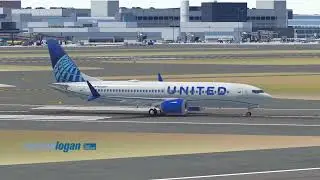 United Airlines Boeing 737 Max 8 Takeoff | Boston Logan Airport in Infinite Flight
