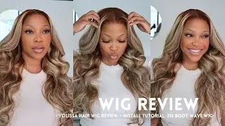 YOLISSA HAIR: Pre Curled Blonde Highlight wig review | Beginner Friendly Easy Install
