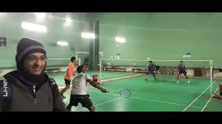 (973) Vishal & Raju (Nepal) vs. Professor & Abhishek (Clash) Men's #badminton #doubles #iitroorkee