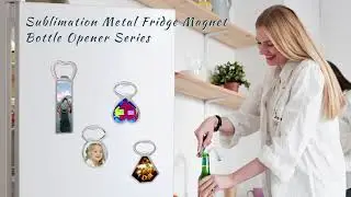 Sublimated Blank Metal Refrigerator Magnet Bottle Opener