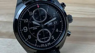 Hamilton khaki field auto chrono full black