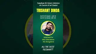 Samadhaan Life Sciences Congratulates Trishant for his wonderful Achievement #successtory #gatebt