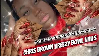CHRIS BROWN BREZZY BOWL NAILS❤️🤍🔥✨.!! #chrisbrown #polygelnails 