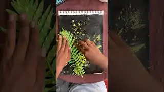 Acrylic Fern Leaf drawing #leafart #painting #acrylic #art #perfect #shorts #trending #kids #drawing