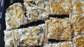 Приготовила пиццу с цуккини и пиццей мимозой