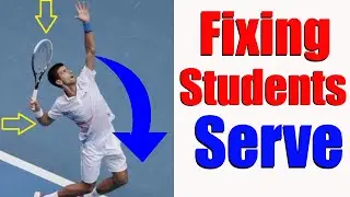 Tennis Serve Biomechanics - On Court Fixes With Student