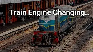 Train Engine Changing in Galle Railway Station Sri Lanka | දුම්රිය එන්ජින් මැදිරිය සවිකිරීම 🚆 🇱🇰