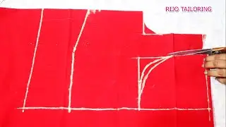 simple blouse cutting step by step easy tutorial / XL size blouse cutting / 36 size blouse cutting