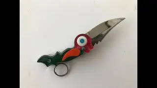 🦜 USSR VTG MINI Knife PARROT Pocket Folding, Prison Art 70s
