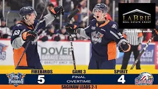 HIGHLIGHTS 4/3/23 - Firebirds Earn 1st Playoff Victory Over Saginaw 5-4 in Overtime