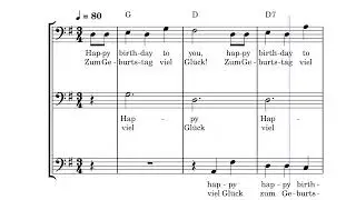 Happy Birthday 3-stimmig M&auml;nner Chor I Arr. Max Wegener