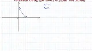 Растојање између две тачке у координатном систему