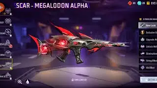 Scar - Megalodon Alpha , New Crazy Evo Luck Royale Spin Evo Vault | Garena Free Fire ; Krish Gamer