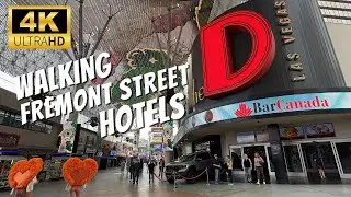 Walking The D Casino & Hotel in Downtown Las Vegas, Nevada | Exploring Fremont Street Vegas Hotels
