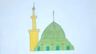 Beautiful Madina Sharif Drawing Step by Step