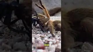 Tarantula Hawk: The Incredible Battle Between Insect and Spider! #wildlife #shortsvideo #funfacts