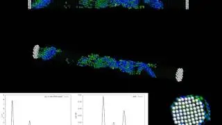Breaking gold nanowire simulation
