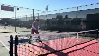 Greg pickleball two hand backhand volleys pt 3