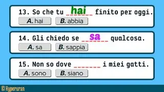 Italian improve your grammatical knowledge | Guided exercises | A2 - B1 | Learn italian free lessons