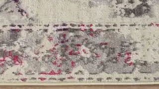 Meydan White Pink & Grey Faded Transitional Medallion Contemporary Rug by Ozark Home