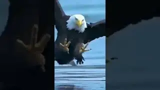 kel kartal balık avlama anı