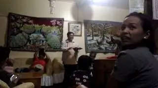 Rev. Tirso Baday speaking at Ringors residence for Birthday celebration.