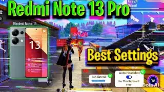Redmi Note 13 Pro  Free Fire Auto Headshot Sensitivity Setting|| New 2026