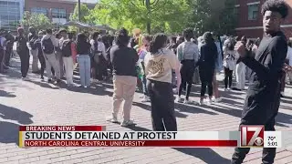 Students detained at NCCU housing protest