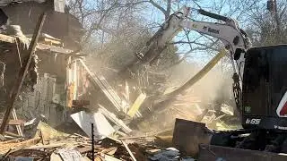 First Strike: Demolition in Action! #demolition #construction #bobcat #BOBCATE88 #case #cat #komatsu