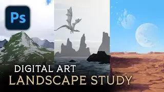 3 Landscape Studies | Digital Art Process/Timelapse | Concept Art