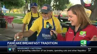 KCRA 3 segment: 6:30 AM Fourth of July at Lodi Lake pancake breakfast