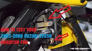 Как легко проверить вентилятор радиатора Suzuki SV650 2003&ndash;2009 годов выпуска