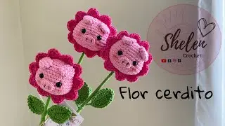 🌸 Flor Cerdito Amigurumi 🐷 | Tutorial Crochet Paso a Paso para Principiantes