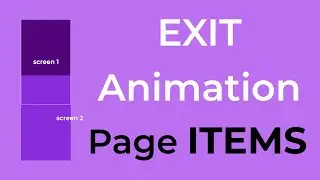 Exit animation of page items