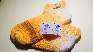 Socken - Puschen häkeln in 1 Stunde/ Anfänger/ Einfach schnell
